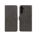 کیف چرمی موبایل مگنتی محافظ لنزدار Samsung Galaxy A05s - خاکستری