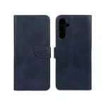 کیف چرمی موبایل مگنتی محافظ لنزدار Samsung Galaxy A05s - سرمه ای