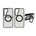 قاب اورجینال Magic Mask استند چرخشی Magsafe مدل Samsung Galaxy S24 FE - مشکی (پک دار)