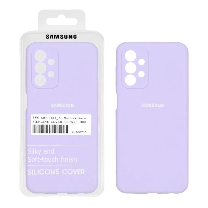 قاب سیلیکونی پاک کنی اورجینال درجه یک Samsung Galaxy A23 - یاسی (پک دار) - تصویر 2