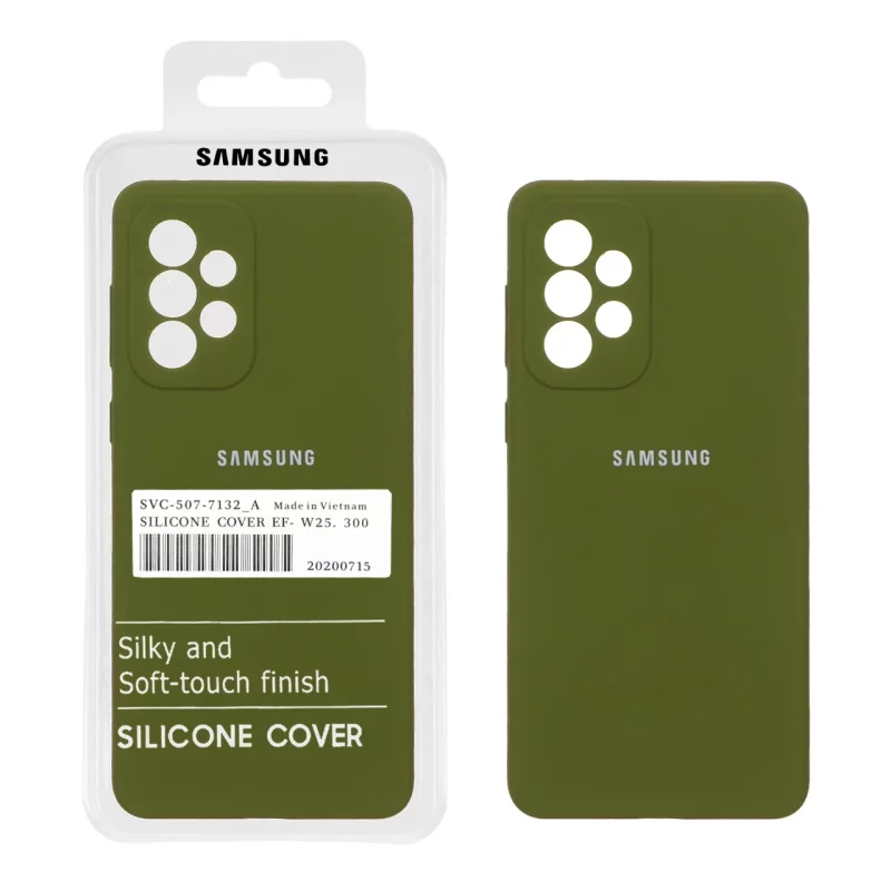قاب سیلیکونی پاک کنی اورجینال درجه یک Samsung Galaxy A73 - سبز زیتونی (پک دار) - تصویر 2