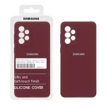 قاب سیلیکونی پاک کنی اورجینال درجه یک Samsung Galaxy A73 - زرشکی (پک دار)
