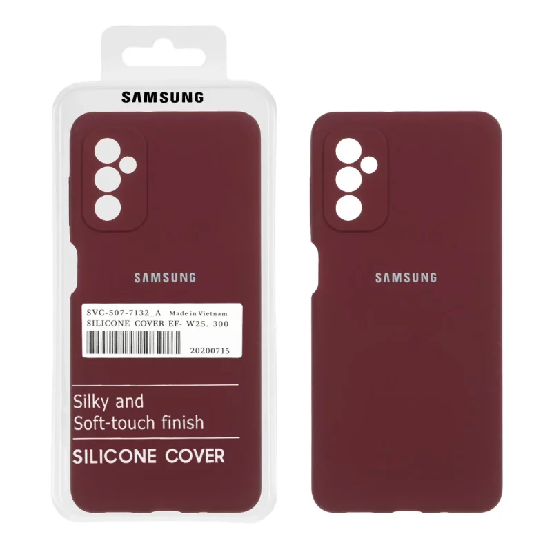 قاب سیلیکونی پاک کنی اورجینال درجه یک Samsung Galaxy M52 - زرشکی (پک دار) - تصویر 2