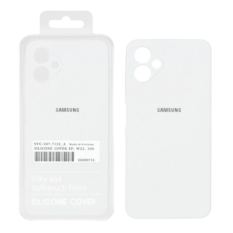 قاب سیلیکونی پاک کنی اورجینال درجه یک Samsung Galaxy A06 - سفید (پک دار) - تصویر 2