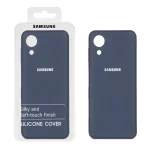 قاب نیو سیلیکون محافظ لنزدار RFF مدل Samsung Galaxy A03 Core - سرمه ای (پک دار)