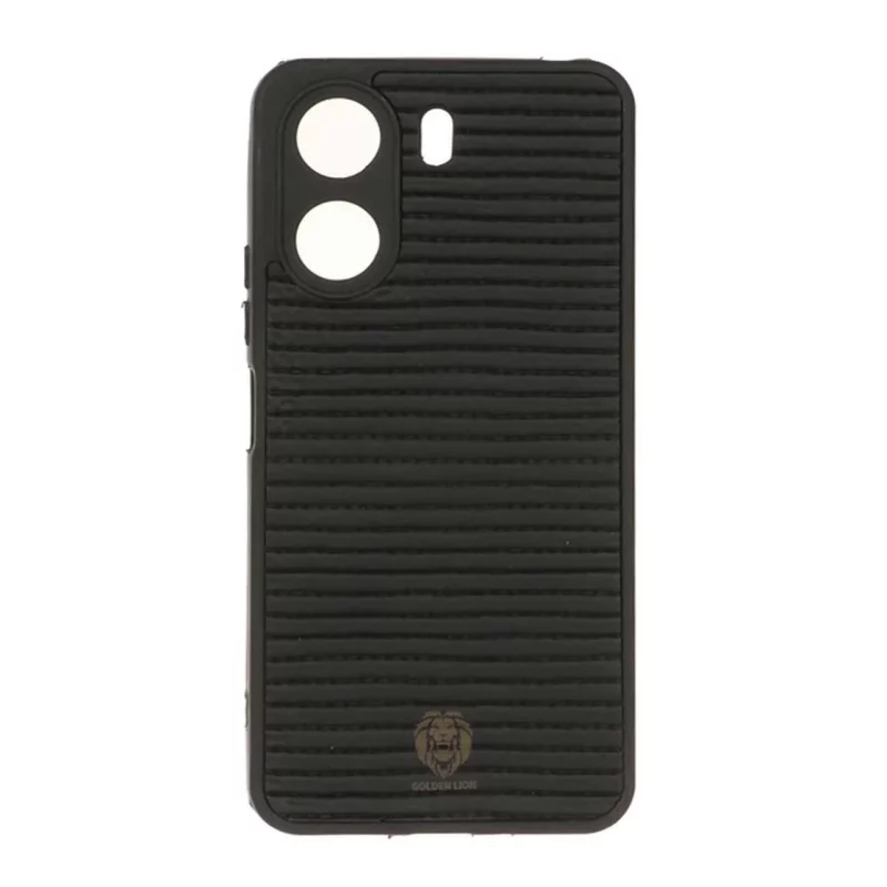 قاب Golden Lion شیاردار Xiaomi Redmi 13C / Poco C65 - مشکی - تصویر 2