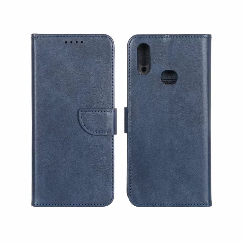 کیف چرمی موبایل مگنتی Samsung Galaxy A10s - سرمه ای - تصویر 2