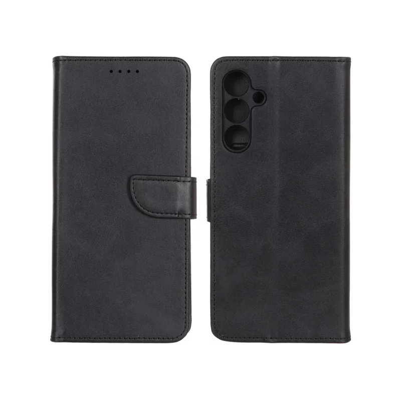 کیف چرمی موبایل مگنتی محافظ لنزدار Samsung Galaxy A16 - مشکی - تصویر 2