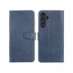 کیف چرمی موبایل مگنتی محافظ لنزدار Samsung Galaxy A16 - سرمه ای