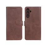 کیف چرمی موبایل مگنتی محافظ لنزدار Samsung Galaxy A16 - قهوه ای