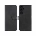 کیف چرمی موبایل مگنتی محافظ لنزدار Samsung Galaxy S24 FE - مشکی