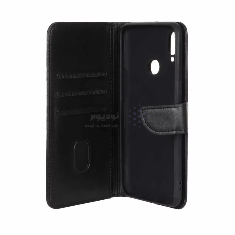 کیف چرمی موبایل مگنتی محافظ لنزدار Samsung Galaxy S24 FE - مشکی - تصویر 3