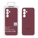 قاب سیلیکونی پاک کنی اورجینال Master Quality مدل Samsung Galaxy S24 FE - زرشکی (پک دار)