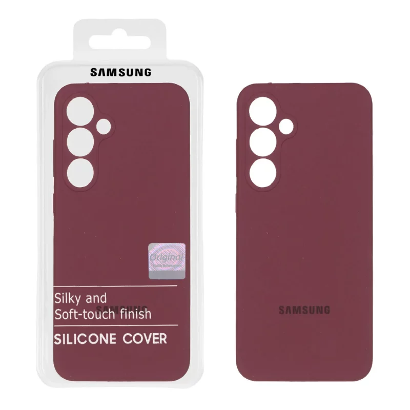 قاب سیلیکونی پاک کنی اورجینال Master Quality مدل Samsung Galaxy S24 FE - زرشکی (پک دار) - تصویر 2