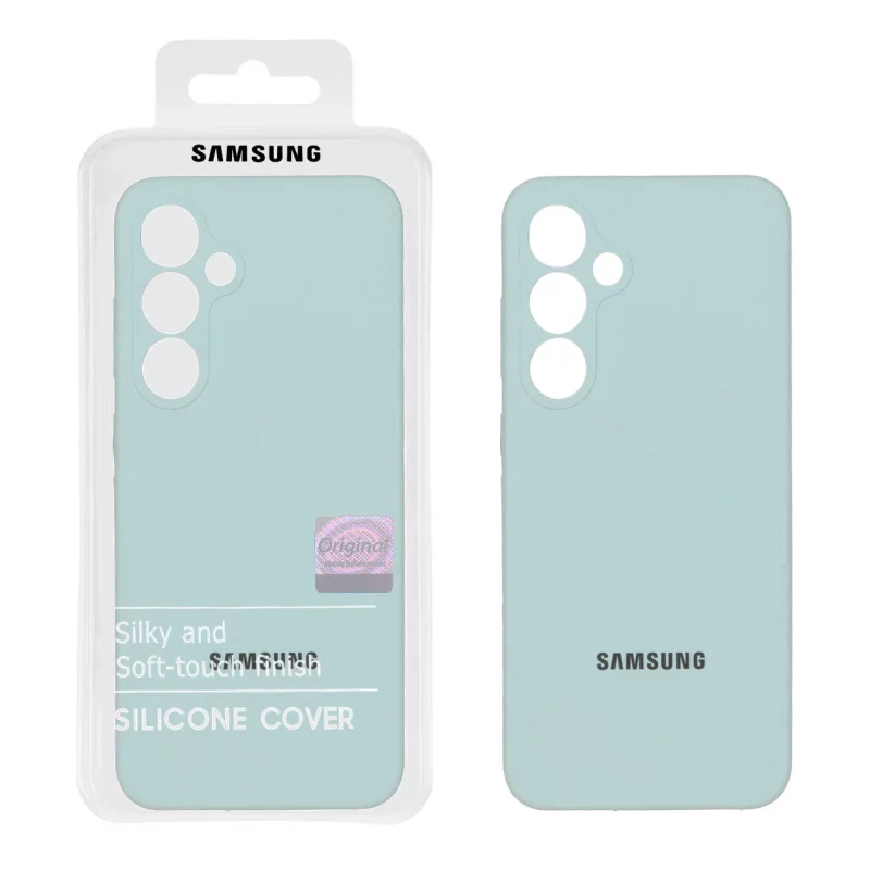 قاب سیلیکونی پاک کنی اورجینال Master Quality مدل Samsung Galaxy S24 FE - آبی کبریتی (پک دار) - تصویر 2
