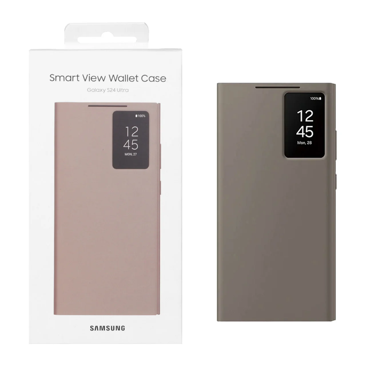 19178-1306604-1 کیف هوشمند اورجینال سامسونگ Smart View Wallet Case مدل Samsung Galaxy S24 Ultra - قهوه ای (پک دار) - تصویر 1