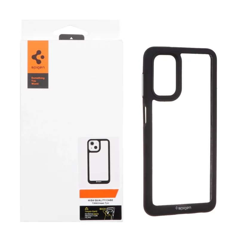 قاب اورجینال Spigen مدل Samsung Galaxy A13 4G / A13 5G / A04s / M13 4G / F13 - شفاف مشکی - تصویر 2