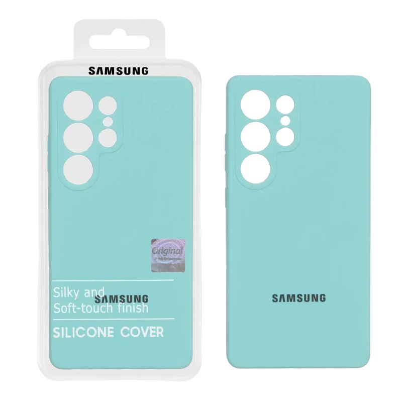 قاب سیلیکونی پاک کنی اورجینال Master Quality مدل Samsung Galaxy S25 Ultra - سبزآبی (پک دار) - تصویر 2