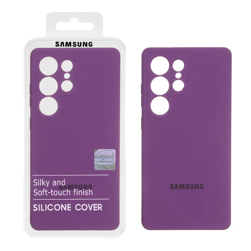 قاب سیلیکونی پاک کنی اورجینال Master Quality مدل Samsung Galaxy S25 Ultra - ارغوانی (پک دار) - تصویر 2