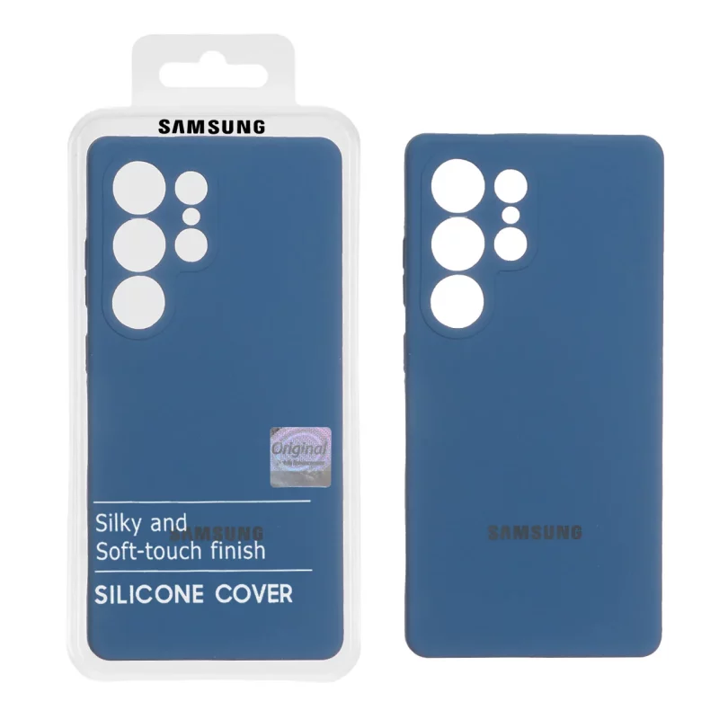 قاب سیلیکونی پاک کنی اورجینال Master Quality مدل Samsung Galaxy S25 Ultra - آبی تیره (پک دار) - تصویر 2