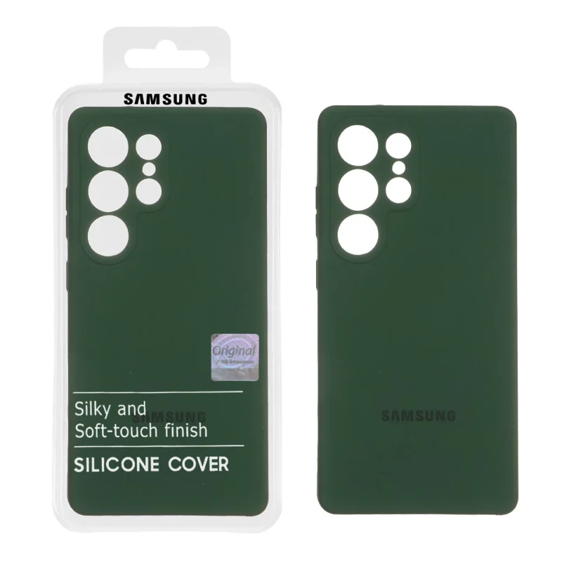 قاب سیلیکونی پاک کنی اورجینال Master Quality مدل Samsung Galaxy S25 Ultra - سبز تیره (پک دار) - تصویر 2
