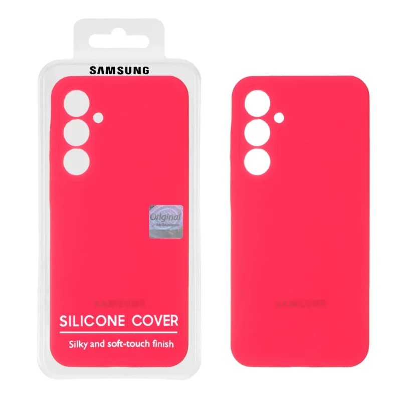 قاب سیلیکونی پاک کنی اورجینال Master Quality مدل Samsung Galaxy A55 - صورتی فانتزی (پک دار) - تصویر 2