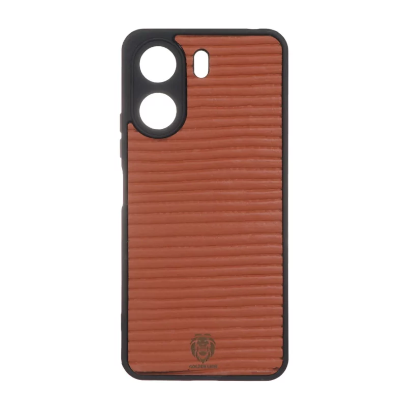قاب Golden Lion شیاردار Xiaomi Redmi 13C / Poco C65 - قهوه ای - تصویر 2
