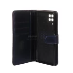 کیف موبایل چرمی مگنتی محافظ لنزدار Samsung Galaxy A12 / M12 / F12 - سرمه ای - تصویر 3