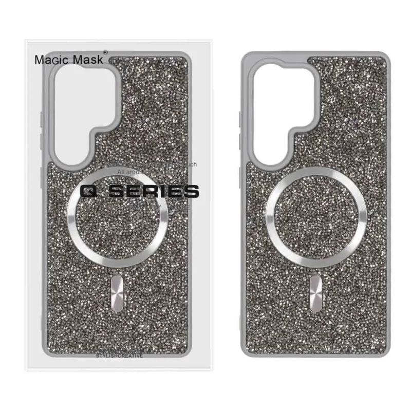 قاب اورجینال دیاموند Magsafe مدل Samsung Galaxy S25 Ultra - نقره ای (پک دار) - تصویر 2