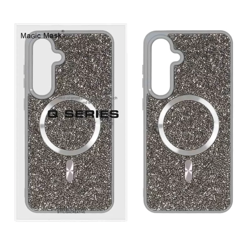 قاب اورجینال دیاموند Magsafe مدل Samsung Galaxy S24 FE - نقره ای (پک دار) - تصویر 2
