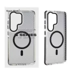 قاب اورجینال Q Series پشت کربن MagSafe مدل Samsung Galaxy S25 Ultra - مشکی (پک دار)