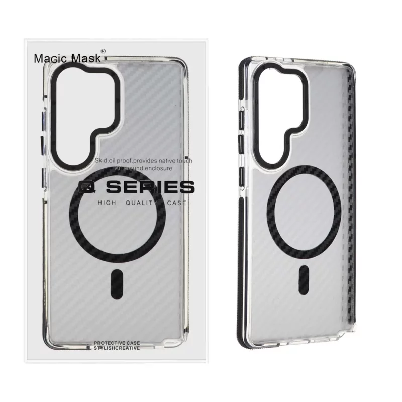 قاب اورجینال Q Series پشت کربن MagSafe مدل Samsung Galaxy S25 Ultra - مشکی (پک دار) - تصویر 2