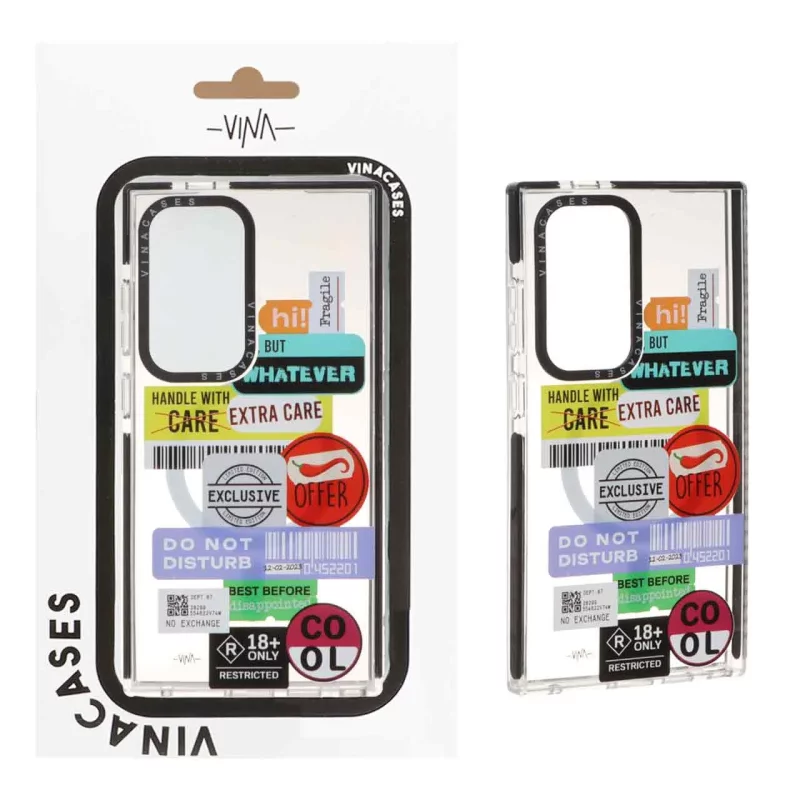 قاب اورجینال Vina شفاف Magsafe طرح دار Samsung Galaxy S24 Ultra - کد 279 (پک دار) - تصویر 2