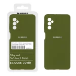 قاب سیلیکونی پاک کنی اورجینال درجه یک Samsung Galaxy M52 - سبز زیتونی (پک دار)
