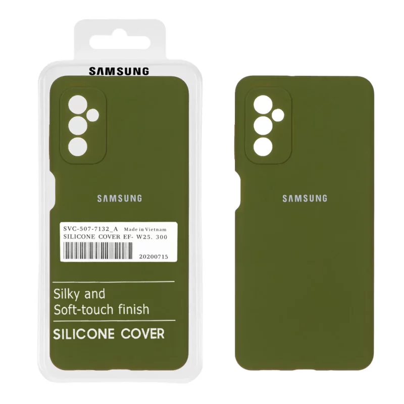 قاب سیلیکونی پاک کنی اورجینال درجه یک Samsung Galaxy M52 - سبز زیتونی (پک دار) - تصویر 2