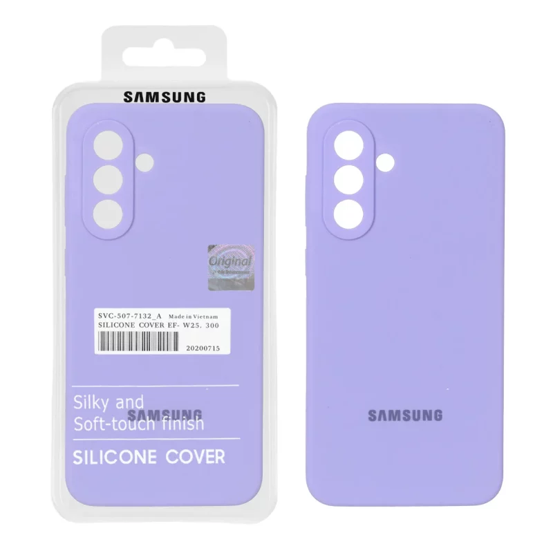 قاب سیلیکونی پاک کنی اورجینال Master Quality مدل Samsung Galaxy A56 / A36 - بنفش روشن (پک دار) - تصویر 2
