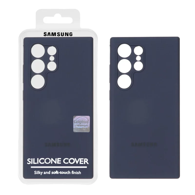 قاب سیلیکونی پاک کنی اورجینال Master Quality مدل Samsung Galaxy S24 Ultra - سرمه ای (پک دار) - تصویر 2