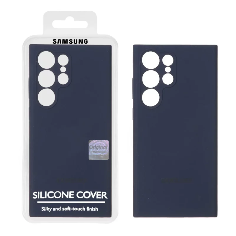 قاب سیلیکونی پاک کنی اورجینال Master Quality مدل Samsung Galaxy S23 Ultra - سرمه ای (پک دار) - تصویر 2