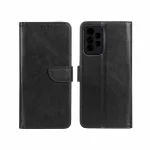 کیف چرمی موبایل مگنتی محافظ لنزدار Samsung Galaxy A23 - مشکی