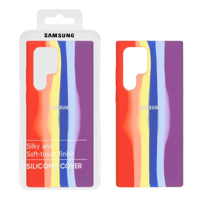 قاب سیلیکونی آبرنگی اورجینال محافظ لنزدار Samsung Galaxy S22 Ultra - کد 1779 (پک دار) - تصویر 2