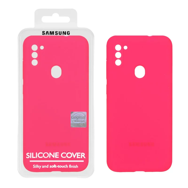 قاب سیلیکونی پاک کنی اورجینال Master Quality مدل Samsung Galaxy A11 / M11 - صورتی فانتزی (پک دار) - تصویر 2