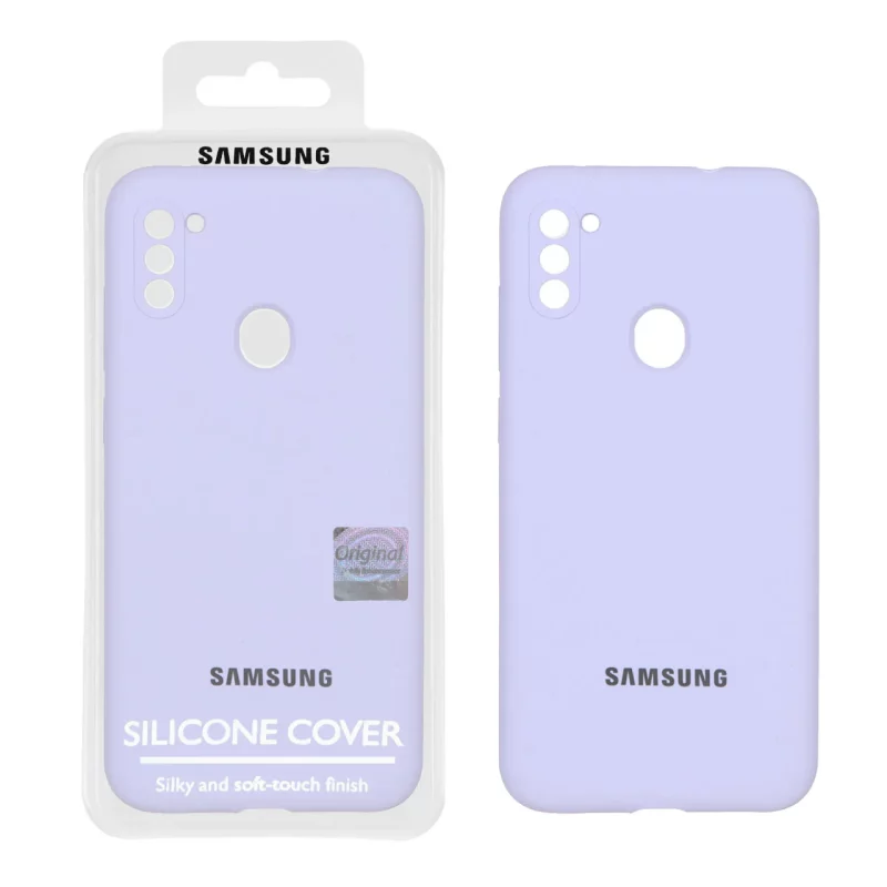 قاب سیلیکونی پاک کنی اورجینال Master Quality مدل Samsung Galaxy A11 / M11 - یاسی (پک دار) - تصویر 2