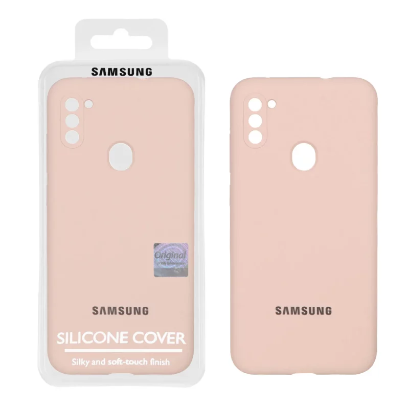 قاب سیلیکونی پاک کنی اورجینال Master Quality مدل Samsung Galaxy A11 / M11 - کرم نارنجی (پک دار) - تصویر 2