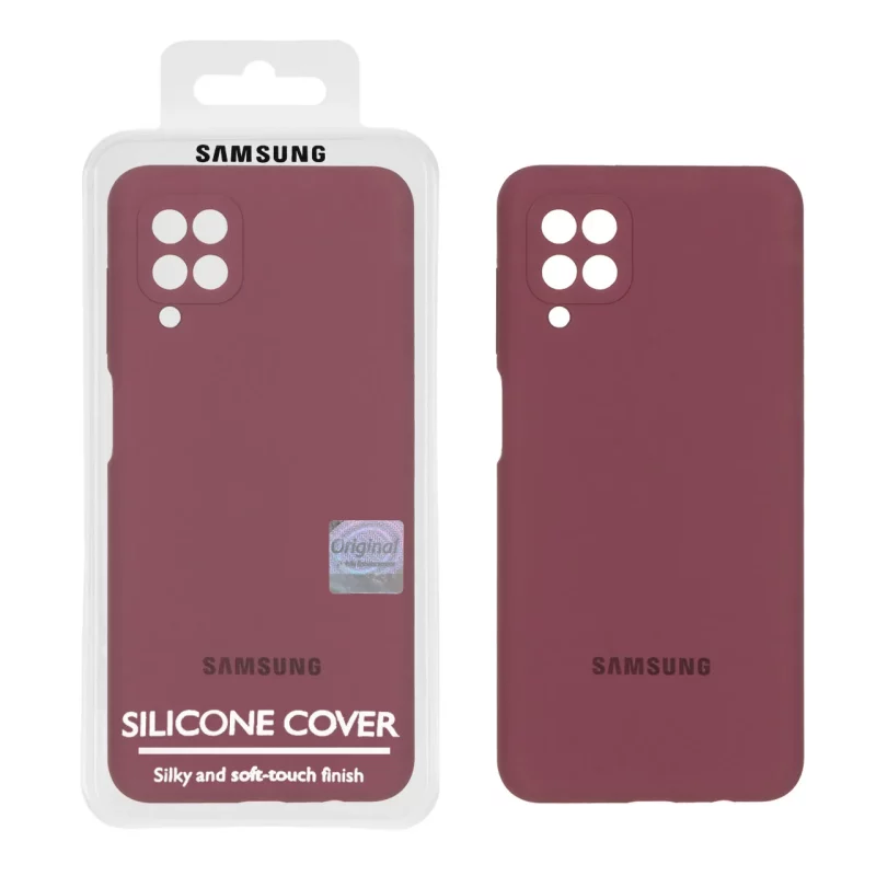 قاب سیلیکونی پاک کنی اورجینال Master Quality مدل Samsung Galaxy A12 / M12 / F12 - زرشکی (پک دار) - تصویر 2
