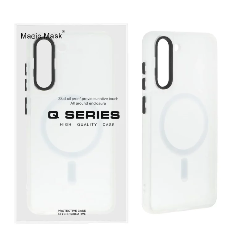 قاب اورجینال Magic Mask مات Magsafe بلک لنز  Samsung Galaxy S21 FE - سفید (پک دار) - تصویر 2