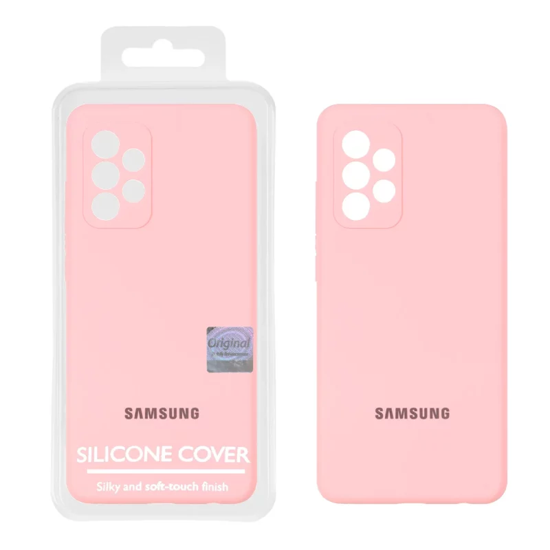 قاب سیلیکونی پاک کنی اورجینال Master Quality مدل Samsung Galaxy A52 / A52s - صورتی (پک دار) - تصویر 2