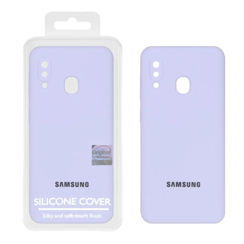قاب سیلیکونی پاک کنی اورجینال Master Quality مدل Samsung Galaxy A30 / A20 - یاسی (پک دار) - تصویر 2