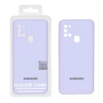 قاب سیلیکونی پاک کنی اورجینال Master Quality مدل Samsung Galaxy A21s - یاسی (پک دار)
