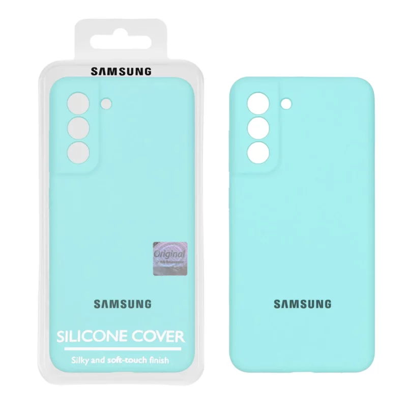 قاب سیلیکونی پاک کنی اورجینال Master Quality مدل Samsung Galaxy S21 FE - سبزآبی (پک دار) - تصویر 2