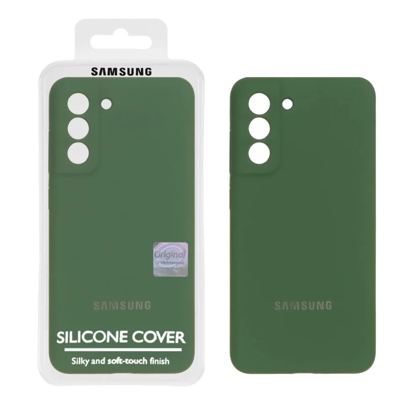 قاب سیلیکونی پاک کنی اورجینال Master Quality مدل Samsung Galaxy S21 FE - سبز تیره (پک دار) - تصویر 2